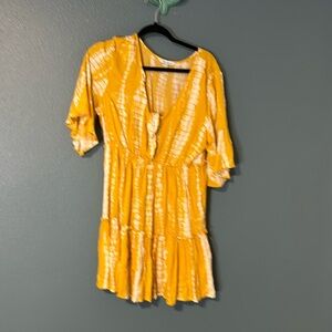 Baby Doll Dress size M yellow and white